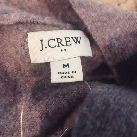 J. Crew Open-Front Cardigan Over-Size Slouchy Soft Yarn Plum M Cozy Winter - Picture 5 of 6